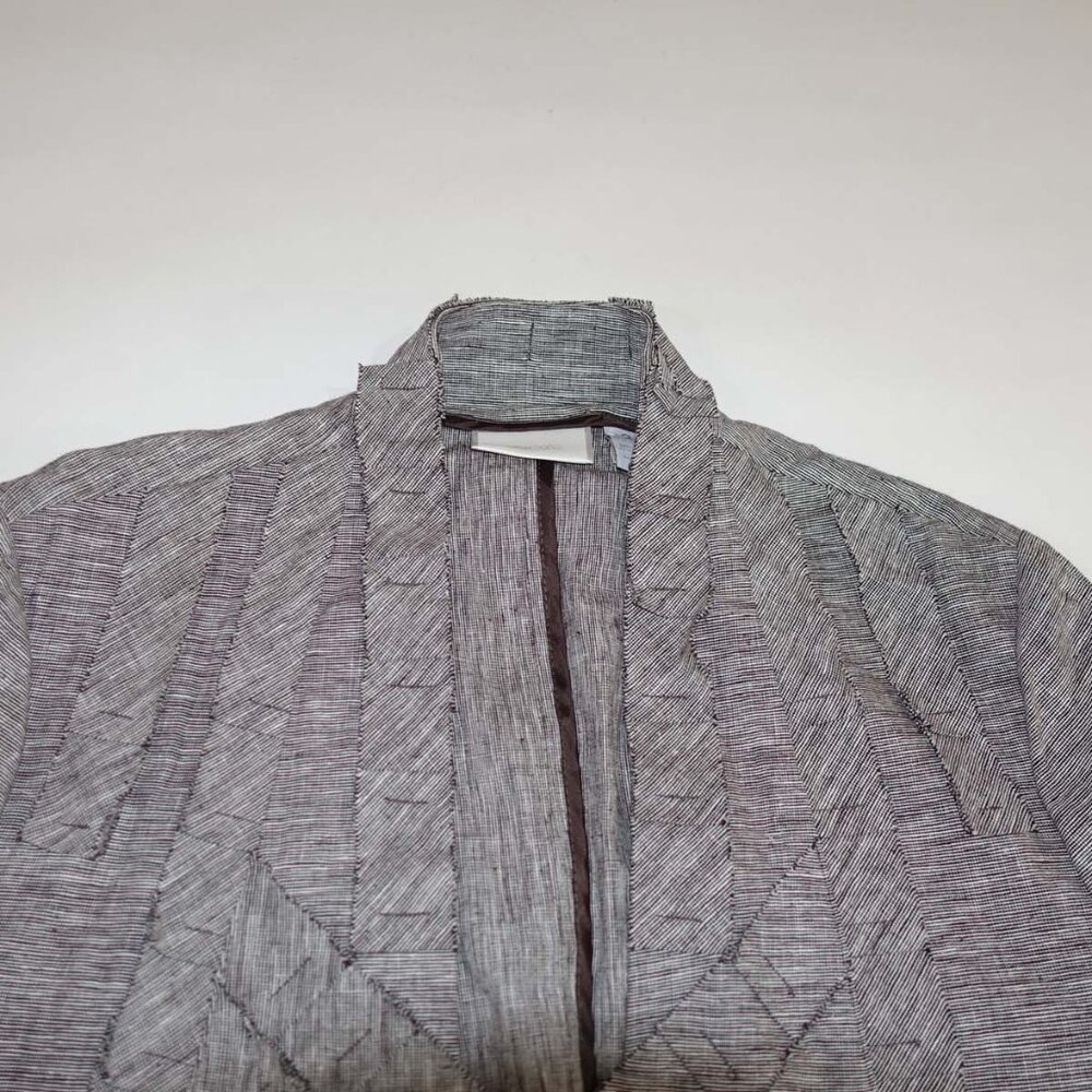 Chico's Women's Buttonless Jacket Size 2 / 12 Gra… - image 2